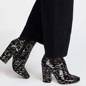 Kendall & Kylie sequin heeled booties